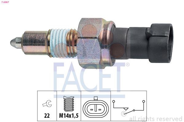 FACET 7.6067: Lüliti, tagurdustuli Made in Italy - OE Equivalent