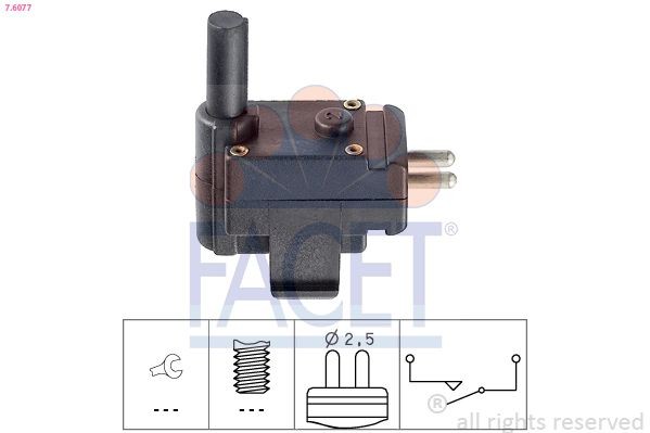 FACET 7.6077: Lüliti, tagurdustuli Made in Italy - OE Equivalent