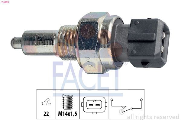 FACET 7.6099: Lüliti, tagurdustuli Made in Italy - OE Equivalent