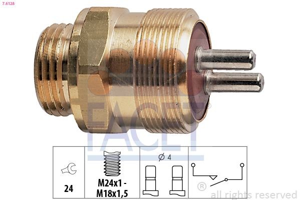 FACET 7.6128: Comutator, lampa marsalier Made in Italy - OE Equivalent