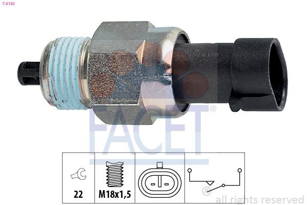 FACET 7.6142: Lüliti, tagurdustuli Made in Italy - OE Equivalent