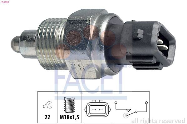 FACET 7.6152: Lüliti, tagurdustuli Made in Italy - OE Equivalent
