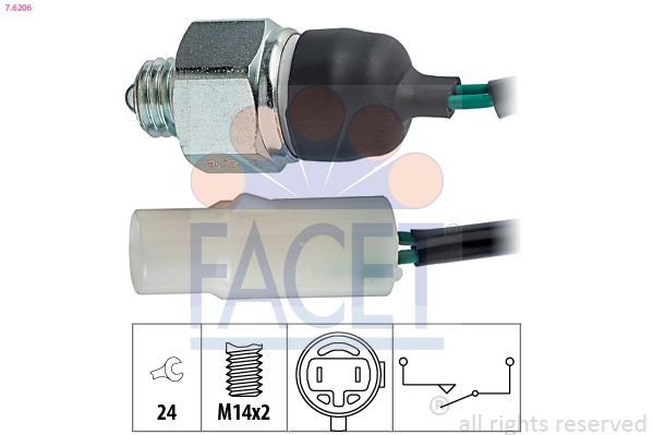 FACET 7.6206: Lüliti, tagurdustuli Made in Italy - OE Equivalent