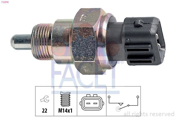 FACET 7.6216: Comutator, lampa marsalier Made in Italy - OE Equivalent