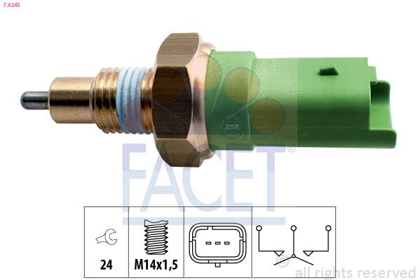 FACET 7.6245: Lüliti, tagurdustuli Made in Italy - OE Equivalent