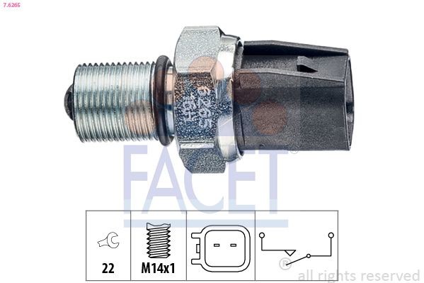 FACET 7.6265: Lüliti, tagurdustuli Made in Italy - OE Equivalent