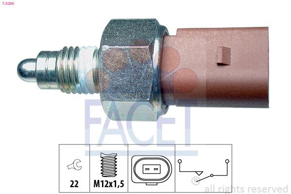 FACET 7.6266: Lüliti, tagurdustuli Made in Italy - OE Equivalent