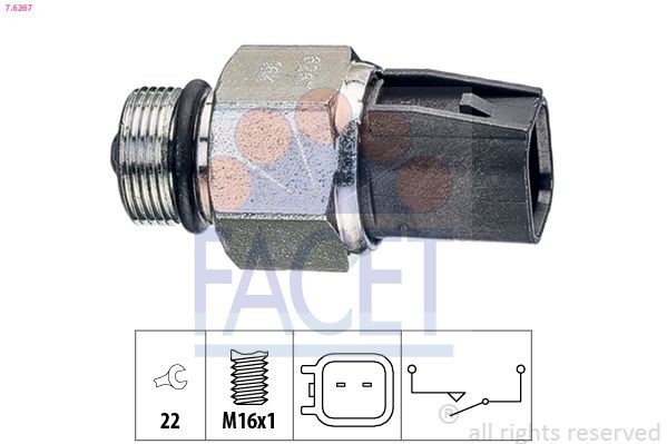 FACET 7.6267: Lüliti, tagurdustuli Made in Italy - OE Equivalent