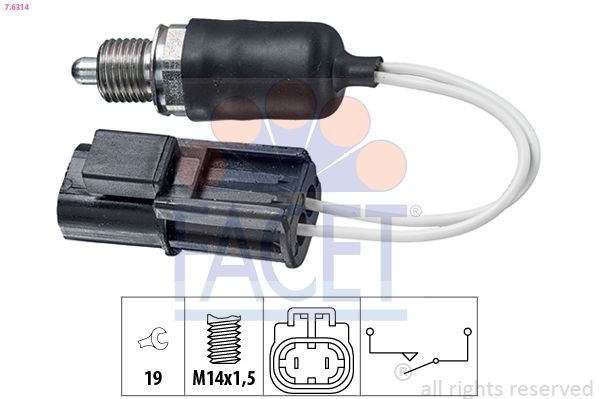 FACET 7.6314: Lüliti, tagurdustuli Made in Italy - OE Equivalent