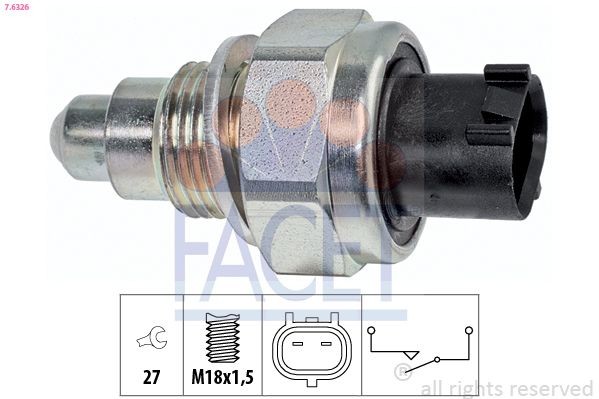 FACET 7.6326: Lüliti, tagurdustuli Made in Italy - OE Equivalent