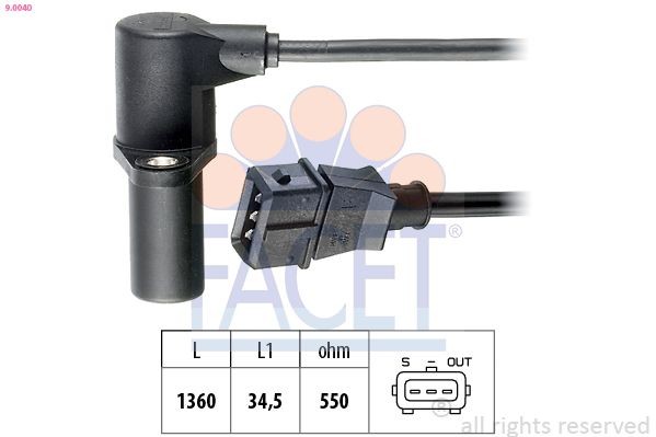 FACET 9.0040: Andur, väntvõll Made in Italy - OE Equivalent
