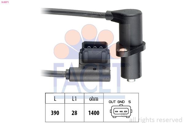 FACET 9.0071: Andur, Nukkvõllipositsioon Made in Italy - OE Equivalent
