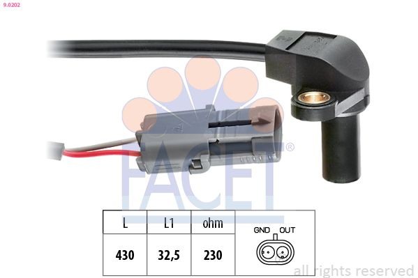FACET 9.0202: Vevaxelgivare Made in Italy - OE Equivalent