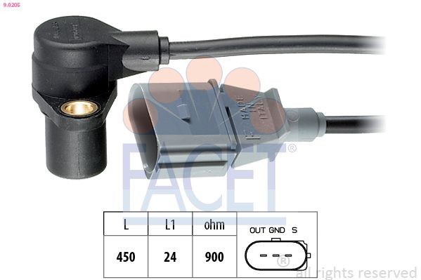 FACET 9.0205: Andur, väntvõll Made in Italy - OE Equivalent