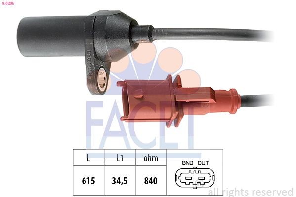 FACET 9.0206: Andur, väntvõll Made in Italy - OE Equivalent