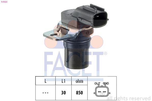FACET 9.0322: Pööreteandur, automaatk.kast Made in Italy - OE Equivalent
