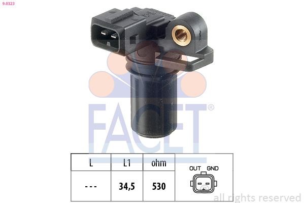 FACET 9.0323: Impulsu devējs, Kloķvārpsta Made in Italy - OE Equivalent