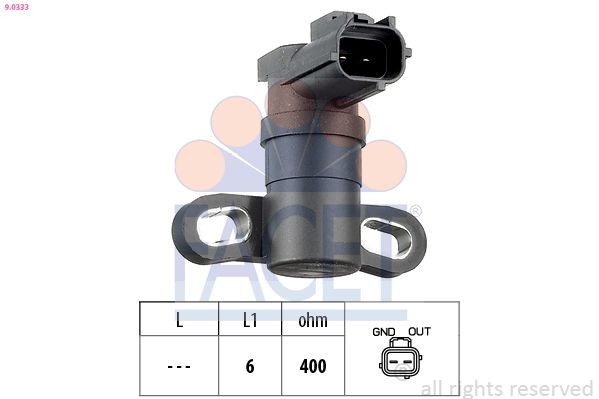FACET 9.0333: Senzor impulsuri, arbore cotit Made in Italy - OE Equivalent