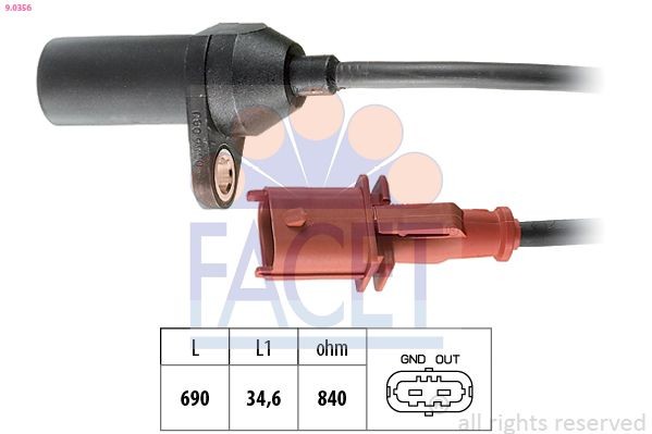 FACET 9.0356: Andur, väntvõll Made in Italy - OE Equivalent