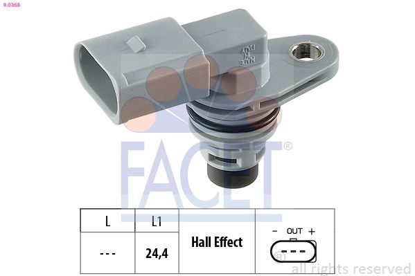 FACET 9.0368: Jutiklis, skirstomojo veleno padėtis Made in Italy - OE Equivalent