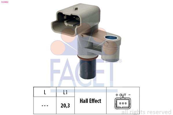 FACET 9.0462: Andur, Nukkvõllipositsioon Made in Italy - OE Equivalent