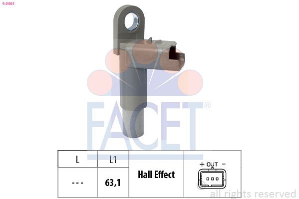 FACET 9.0463: Andur, Nukkvõllipositsioon Made in Italy - OE Equivalent