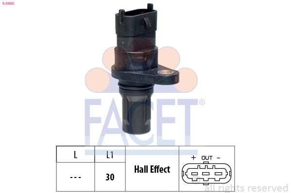 FACET 9.0466: Andur, Nukkvõllipositsioon Made in Italy - OE Equivalent