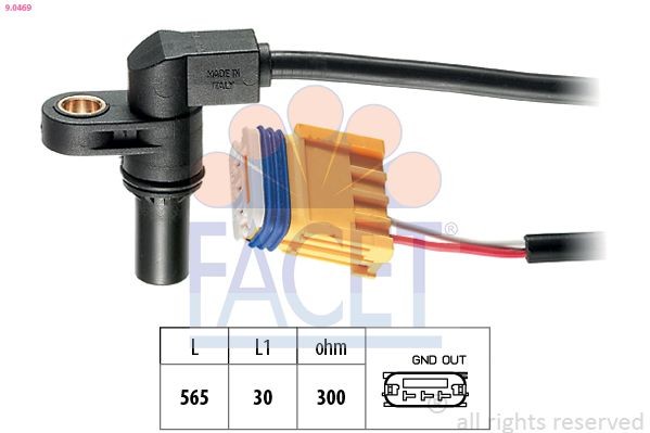 FACET 9.0469: Senzor turatie, cutie de viteza automata Made in Italy - OE Equivalent