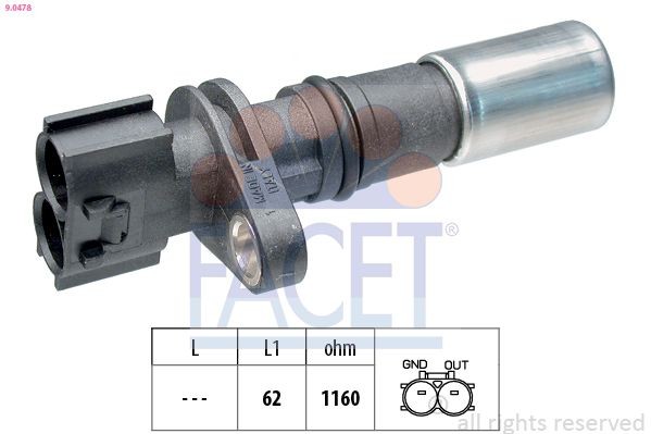 FACET 9.0478: Senzor impulsuri, arbore cotit Made in Italy - OE Equivalent