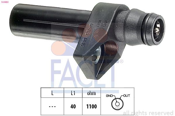 FACET 9.0483: Impulsu devējs, Kloķvārpsta Made in Italy - OE Equivalent