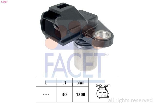 FACET 9.0497: Andur, Nukkvõllipositsioon Made in Italy - OE Equivalent