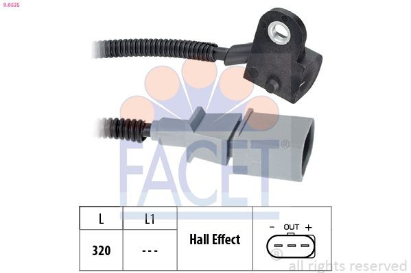 FACET 9.0535: Andur, Nukkvõllipositsioon Made in Italy - OE Equivalent