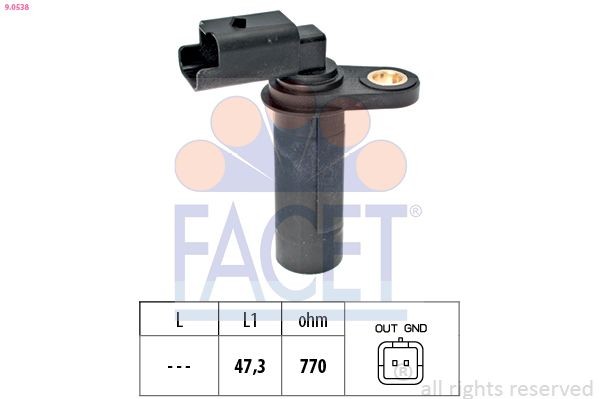 FACET 9.0538: Andur, väntvõll Made in Italy - OE Equivalent