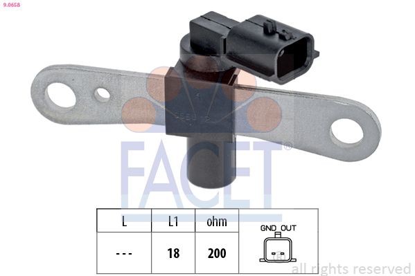 FACET 9.0658: Senzor impulsuri, arbore cotit Made in Italy - OE Equivalent