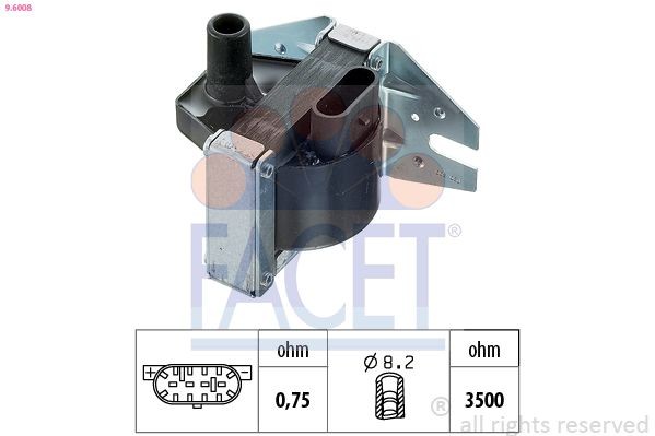 FACET 9.6008: Süütepool Made in Italy - OE Equivalent