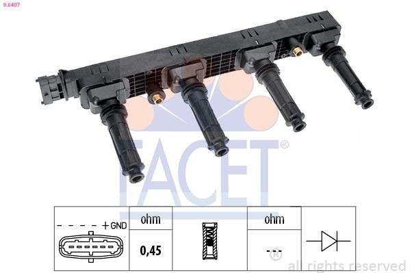 FACET 9.6407: Süütepool Made in Italy - OE Equivalent