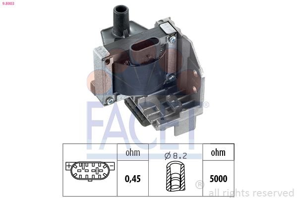 FACET 9.8003: Süütepooli ühik Made in Italy - OE Equivalent
