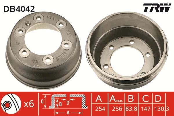 TRW DB4042: Tambur frana 254mm, 292mm
