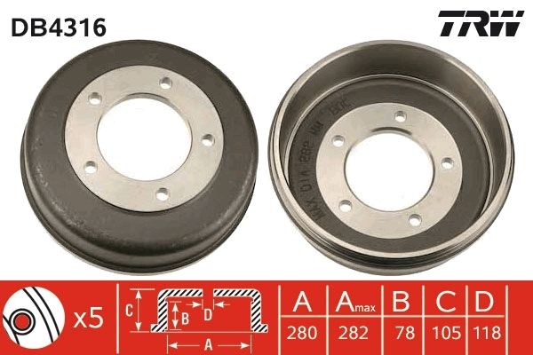 TRW DB4316: Tambur frana