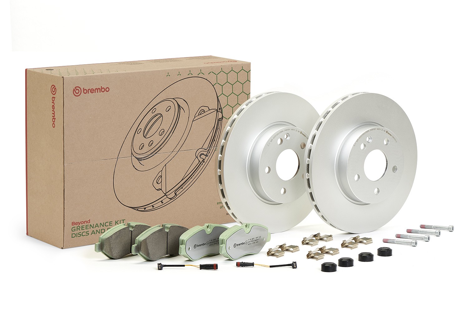 BREMBO KT 10 029: Pidurikomplekt, ketaspidur BEYOND LINE - Greenance Ø: 300mm, sisemine õhutus, koos kokkusurumisvastase plekiga, koos kruvidega, koos pidurisadula kruvidega