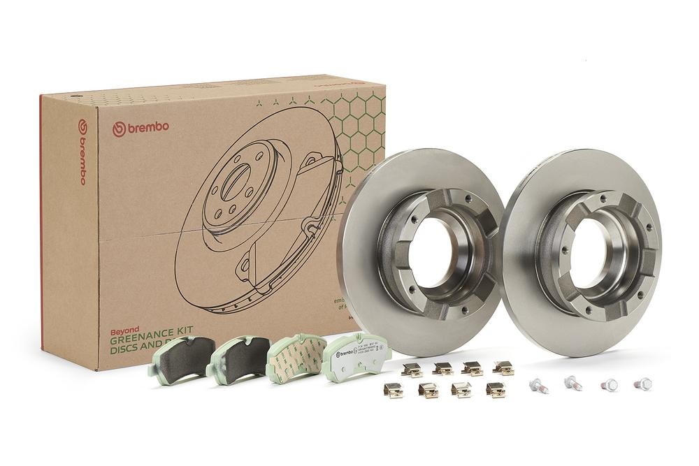 BREMBO KT 10 060: Pidurikomplekt, ketaspidur BEYOND LINE - Greenance Ø: 288mm, täis, koos kokkusurumisvastase plekiga