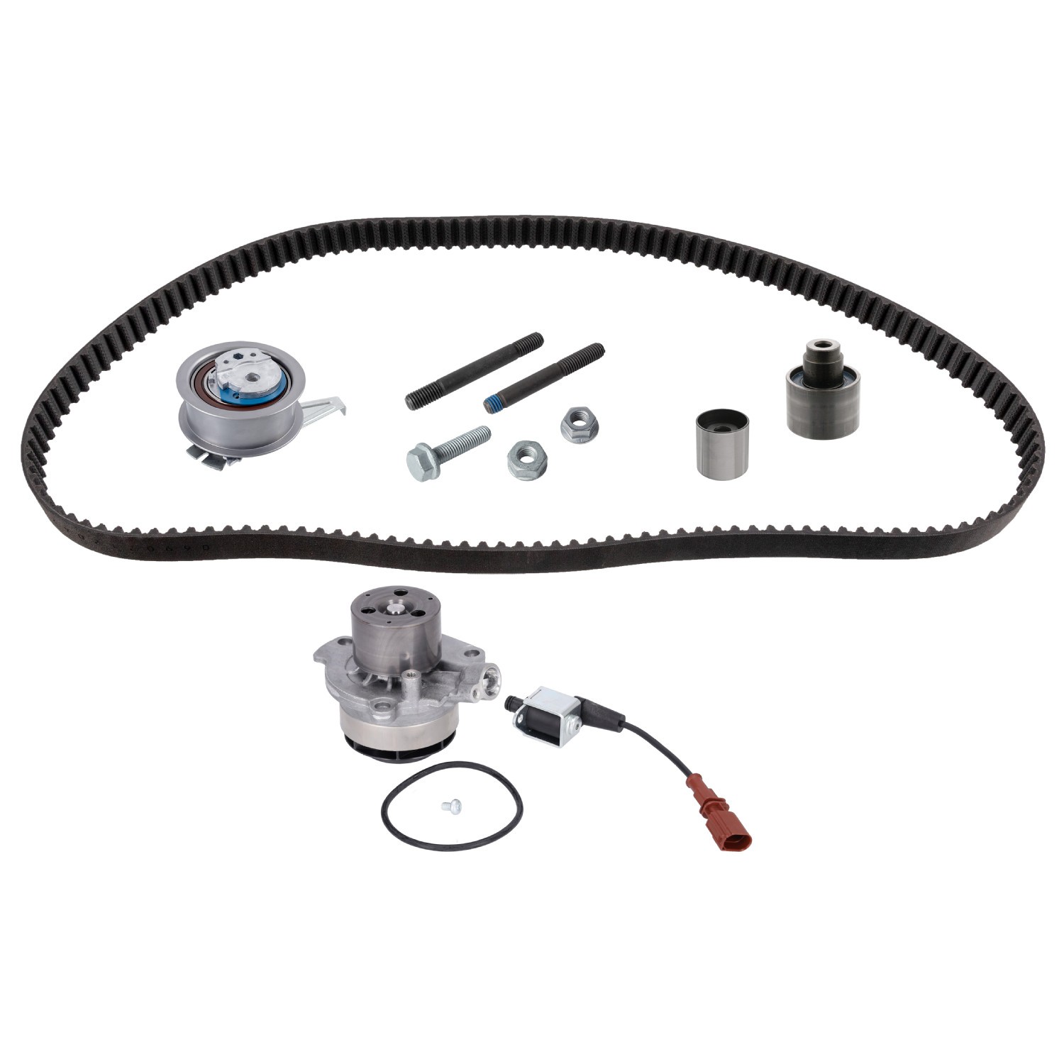 FEBI BILSTEIN 186650: Pompă apă + kit distribuție dinti: 145, cu material de atașare/fixare, Pompa de apa cuplabila