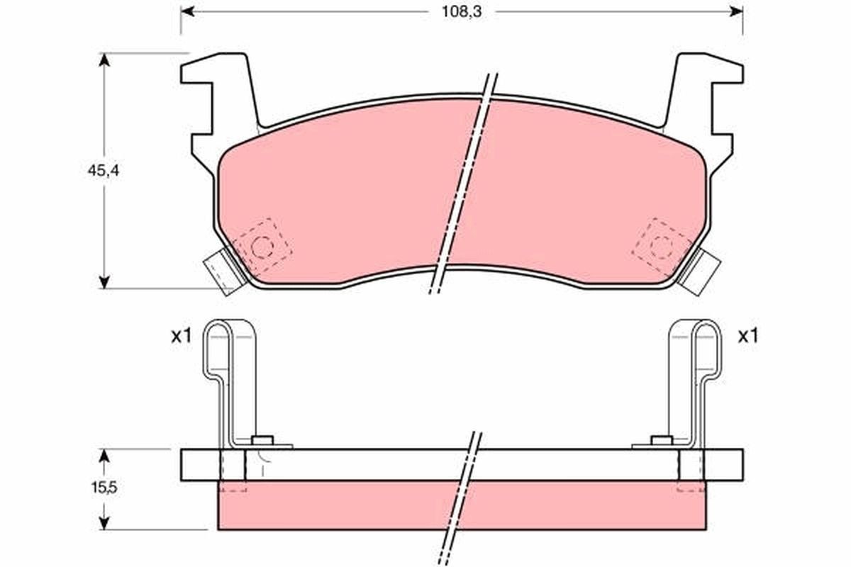TRW GDB1004: Piduriklotsid