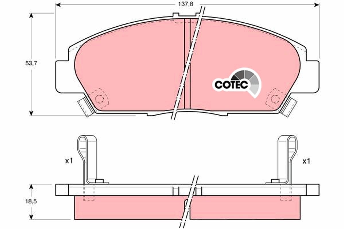 TRW GDB1061: Piduriklotsid COTEC