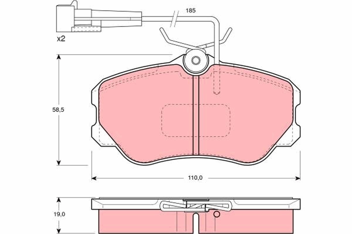 TRW GDB1095: Bremžu kluči ar piederumiem, ar bremžu suportu skrūvēm