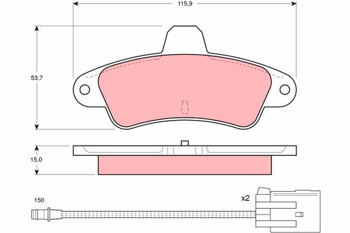 TRW GDB1112: Piduriklotsid