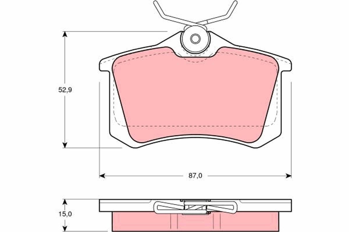 TRW GDB1121: Piduriklotsid