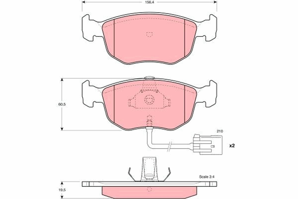 TRW GDB1213: Piduriklotsid