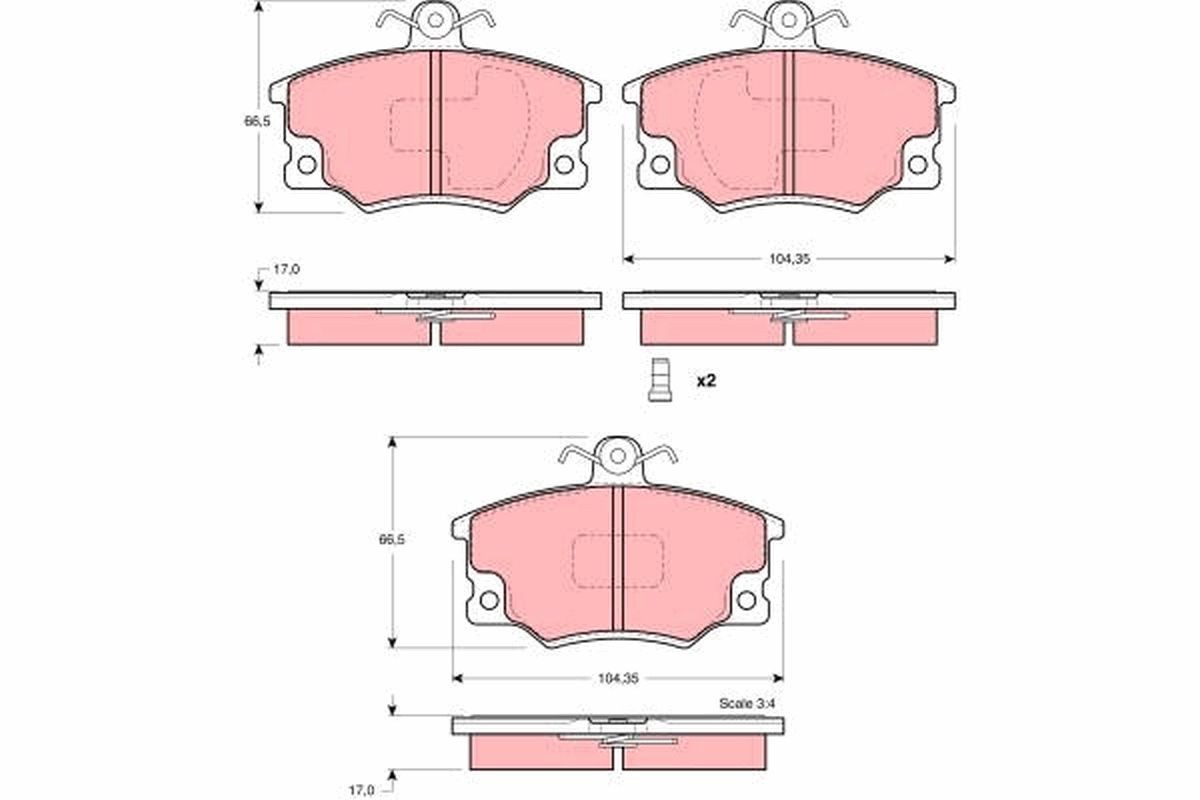 TRW GDB1223: Piduriklotsid