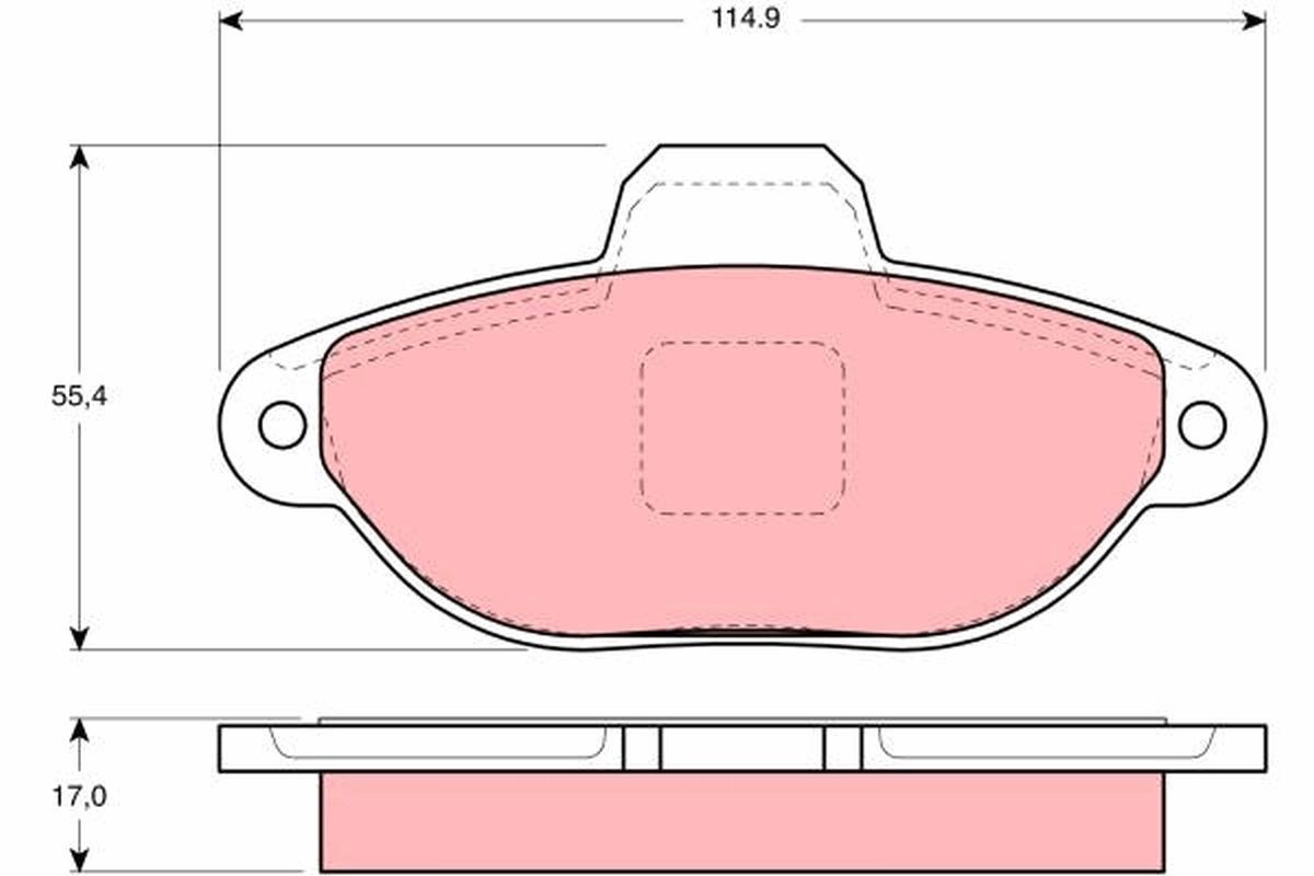 TRW GDB1299: Piduriklotsid